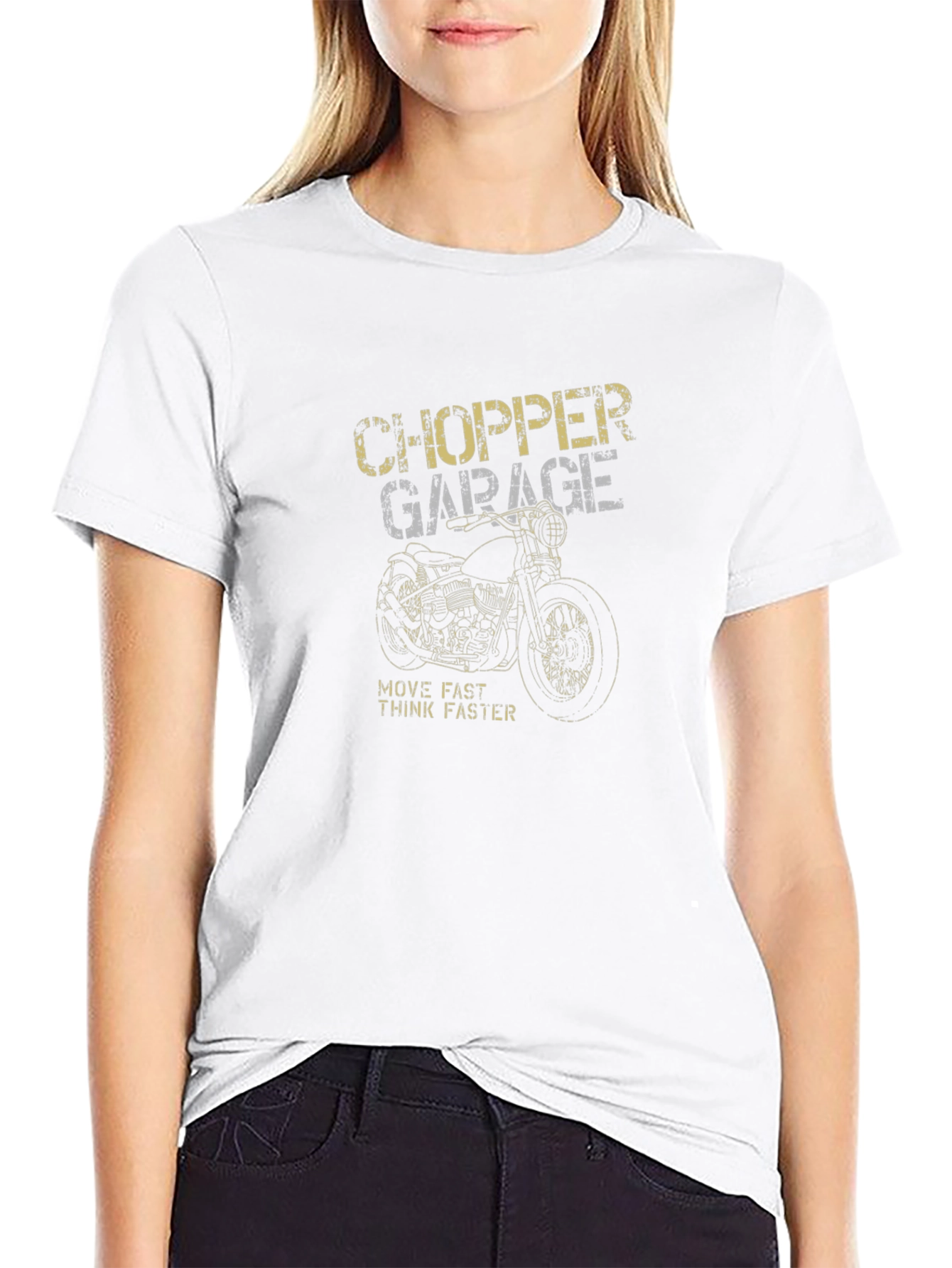 Chopper Garage T-Shirt - Motorcycle Graphic Tee