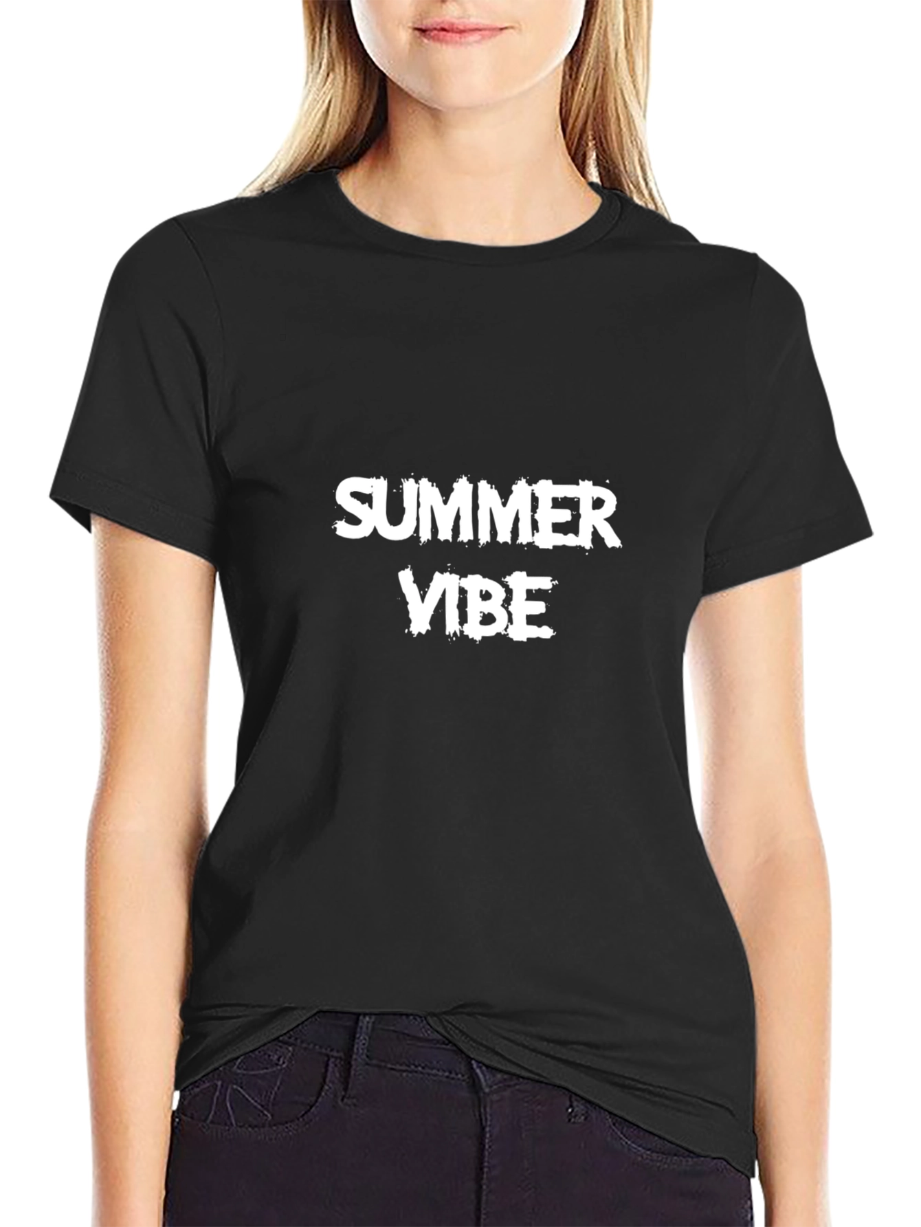 Summer Vibe Black T-Shirt for Casual Wear