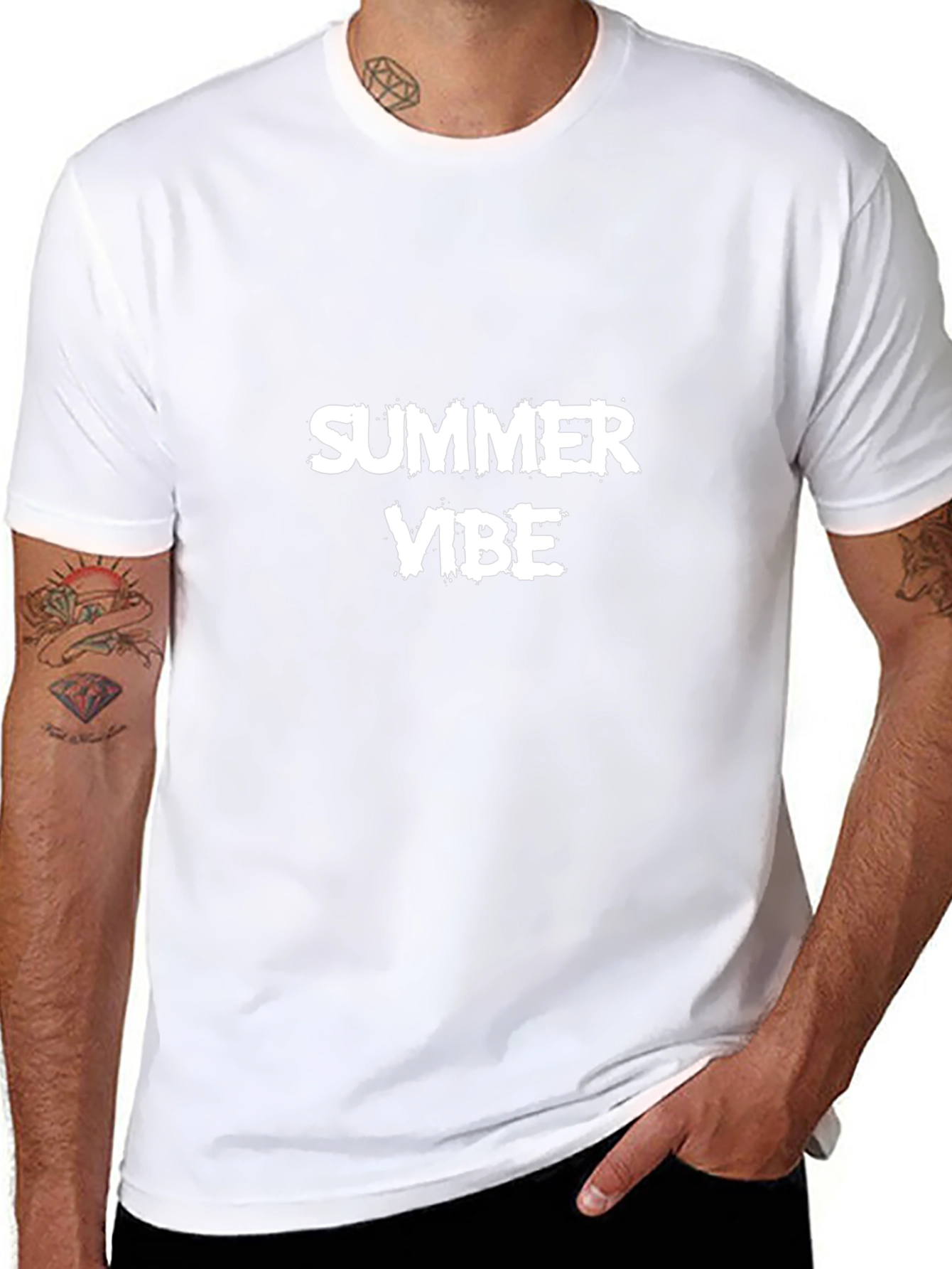 Summer Vibe Black T-Shirt for Casual Wear
