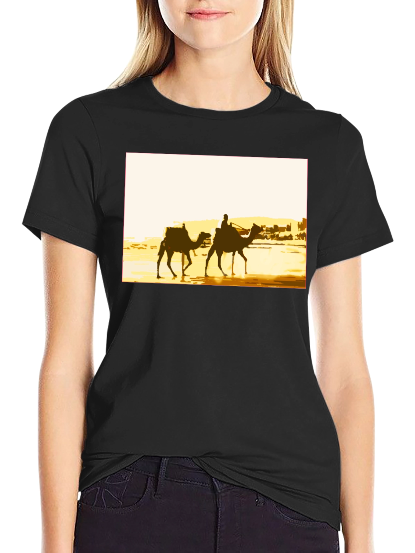 Desert Caravan Graphic Tee - Black
