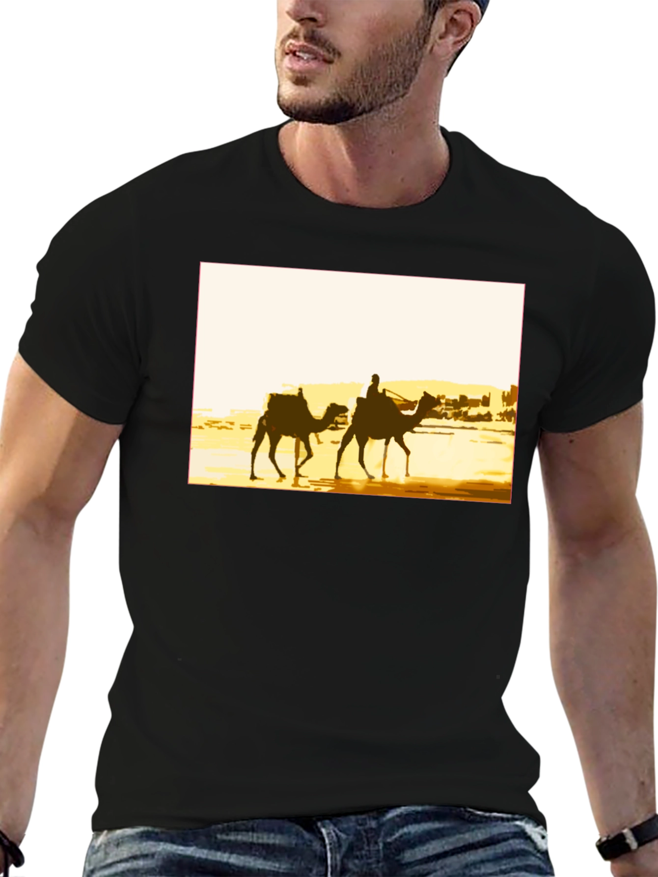 Desert Caravan Graphic Tee - Black