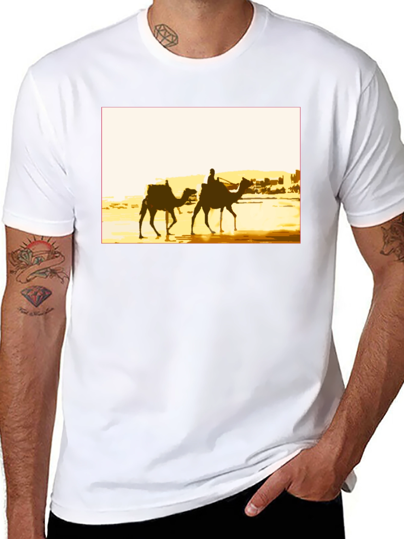 Desert Caravan Graphic Tee - Black