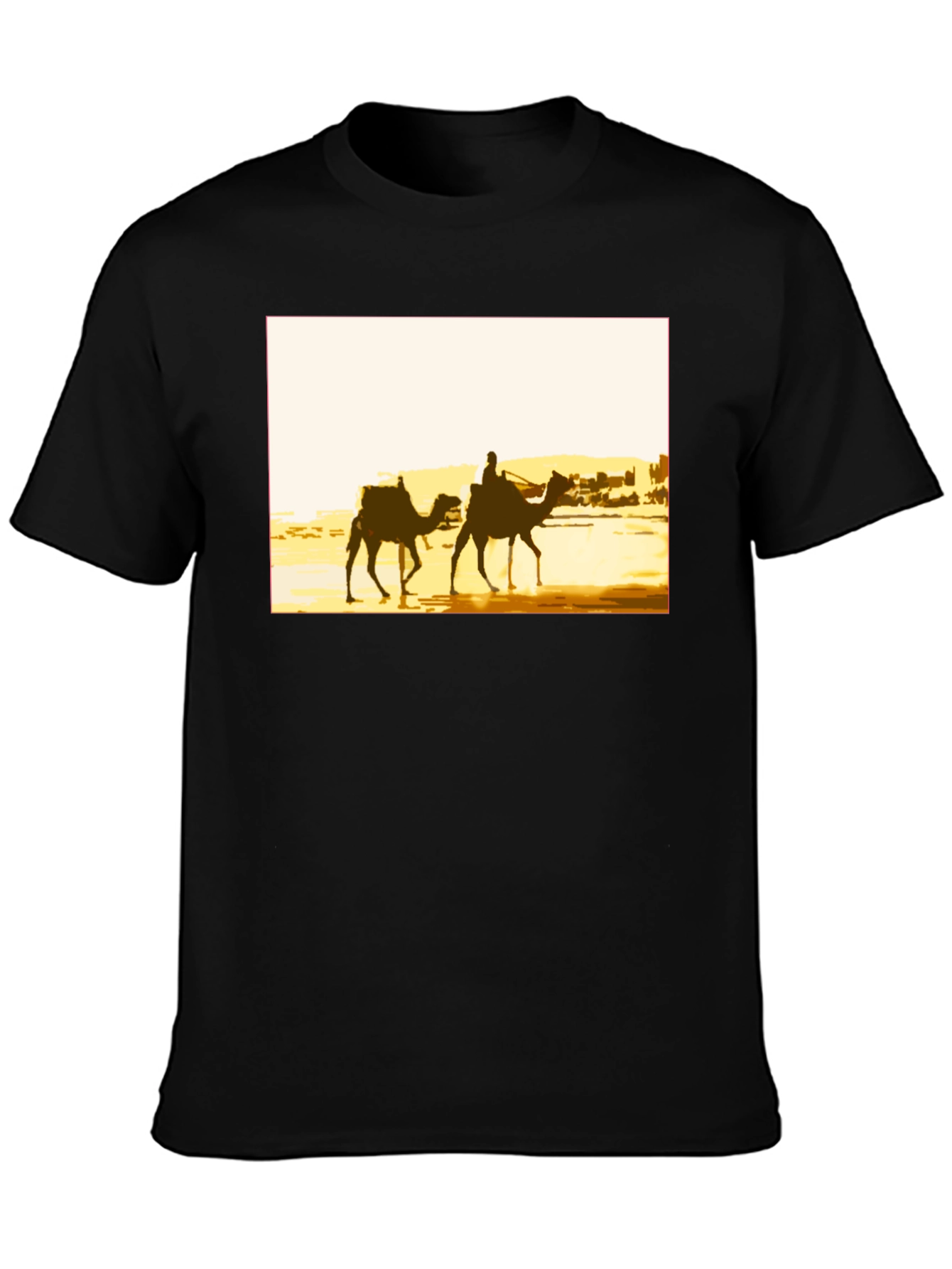 Desert Caravan Graphic Tee - Black