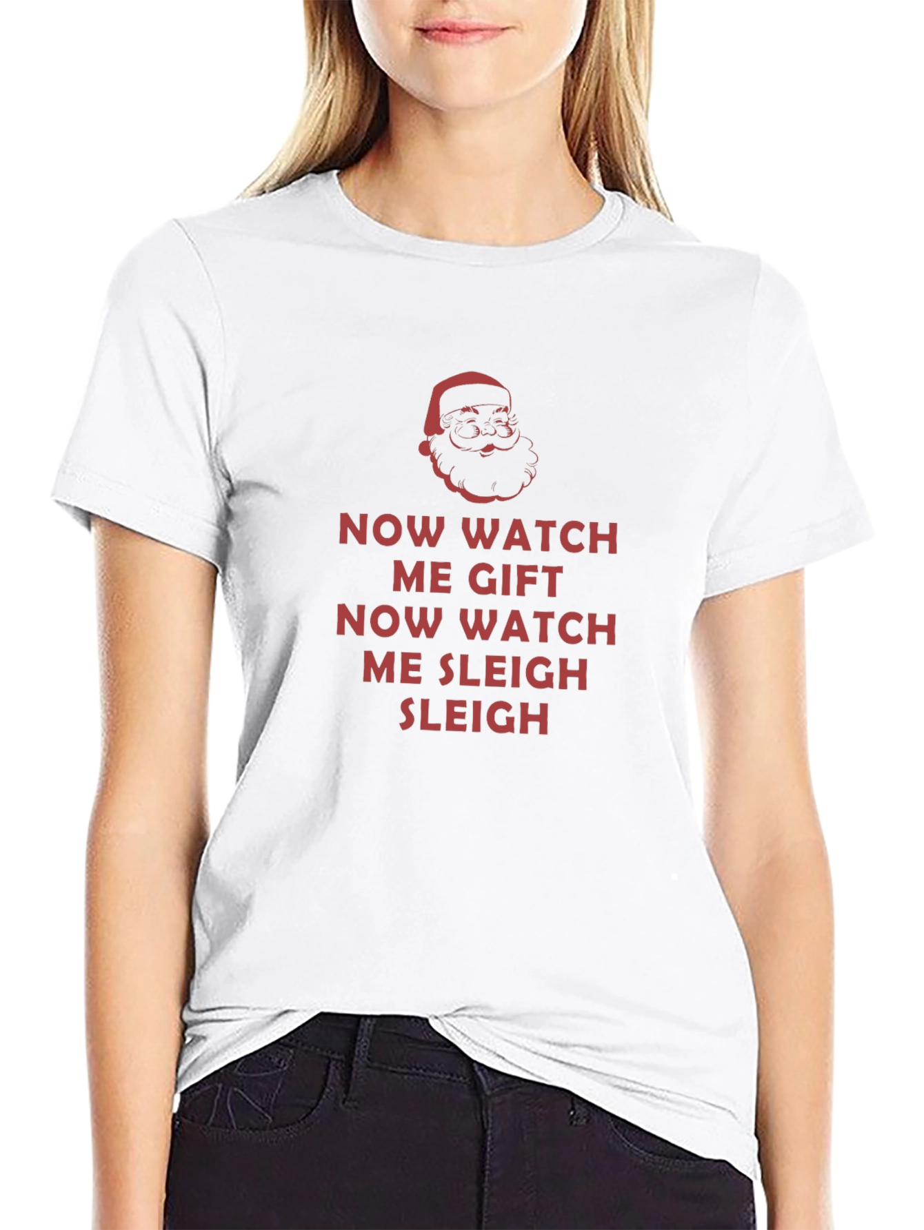 Now Watch Me Gift Sleigh Christmas T-Shirt