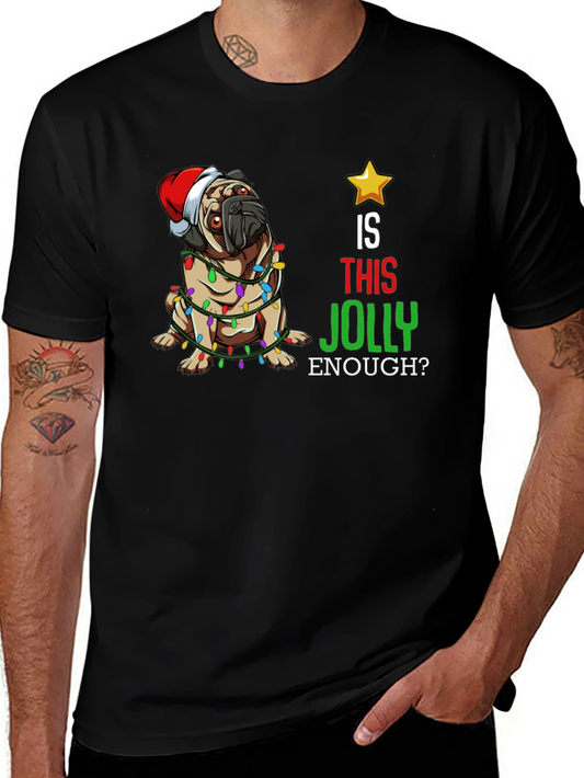 Jolly Pug Christmas T-Shirt