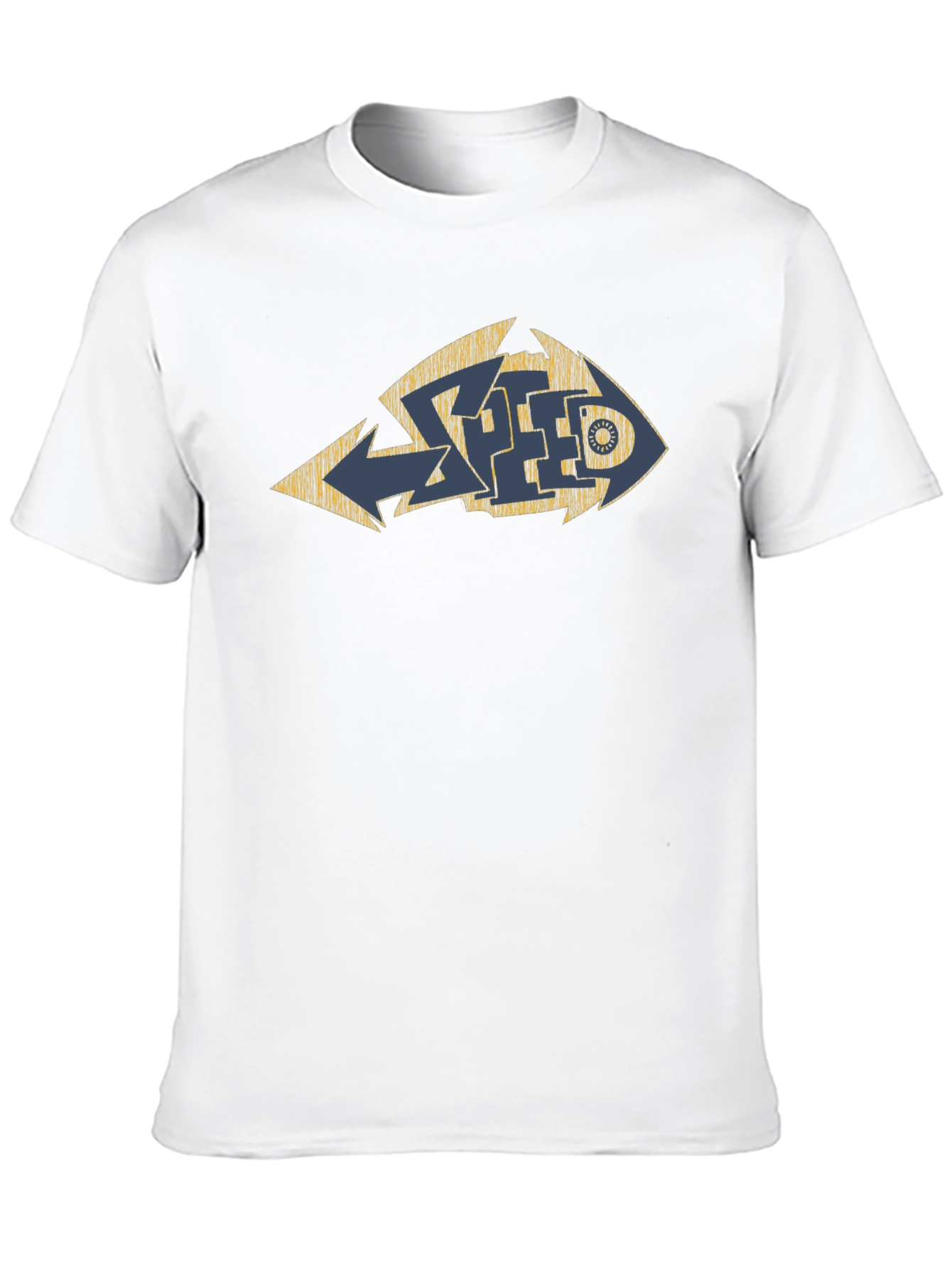 Distressed Graffiti Style Graphic Tee - Black Cotton Blend