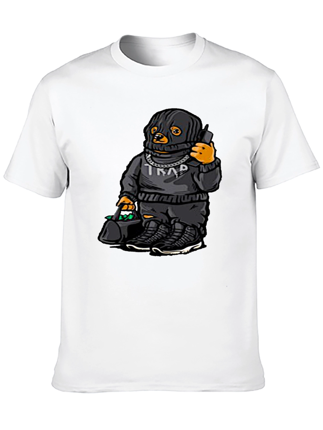 Trap Duck Graphic Tee - Black Cotton T-Shirt