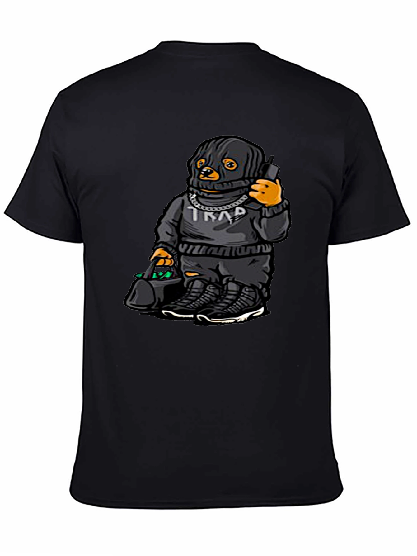 Trap Duck Graphic Tee - Black Cotton T-Shirt