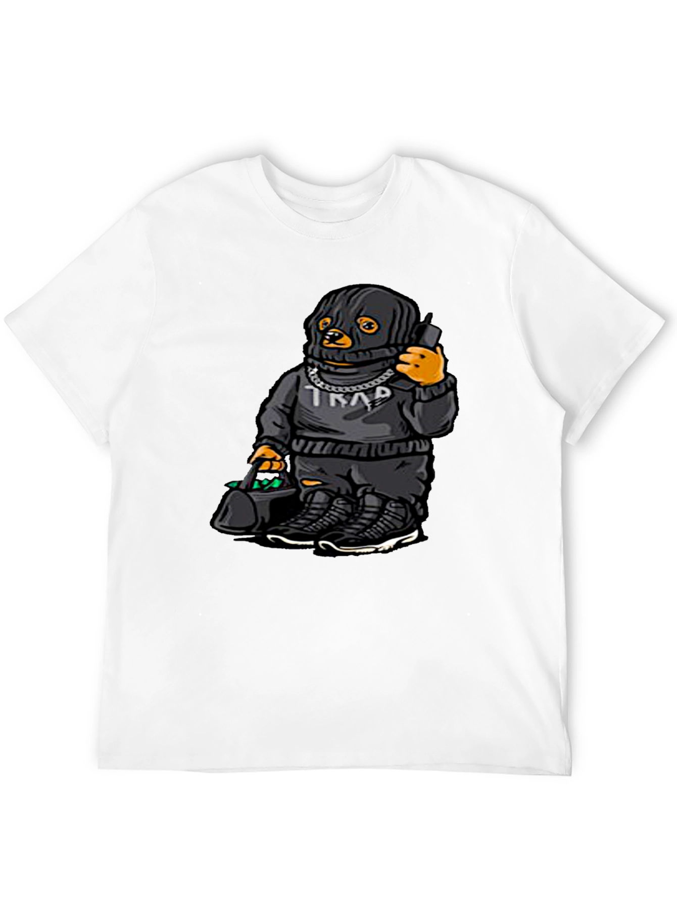 Trap Duck Graphic Tee - Black Cotton T-Shirt