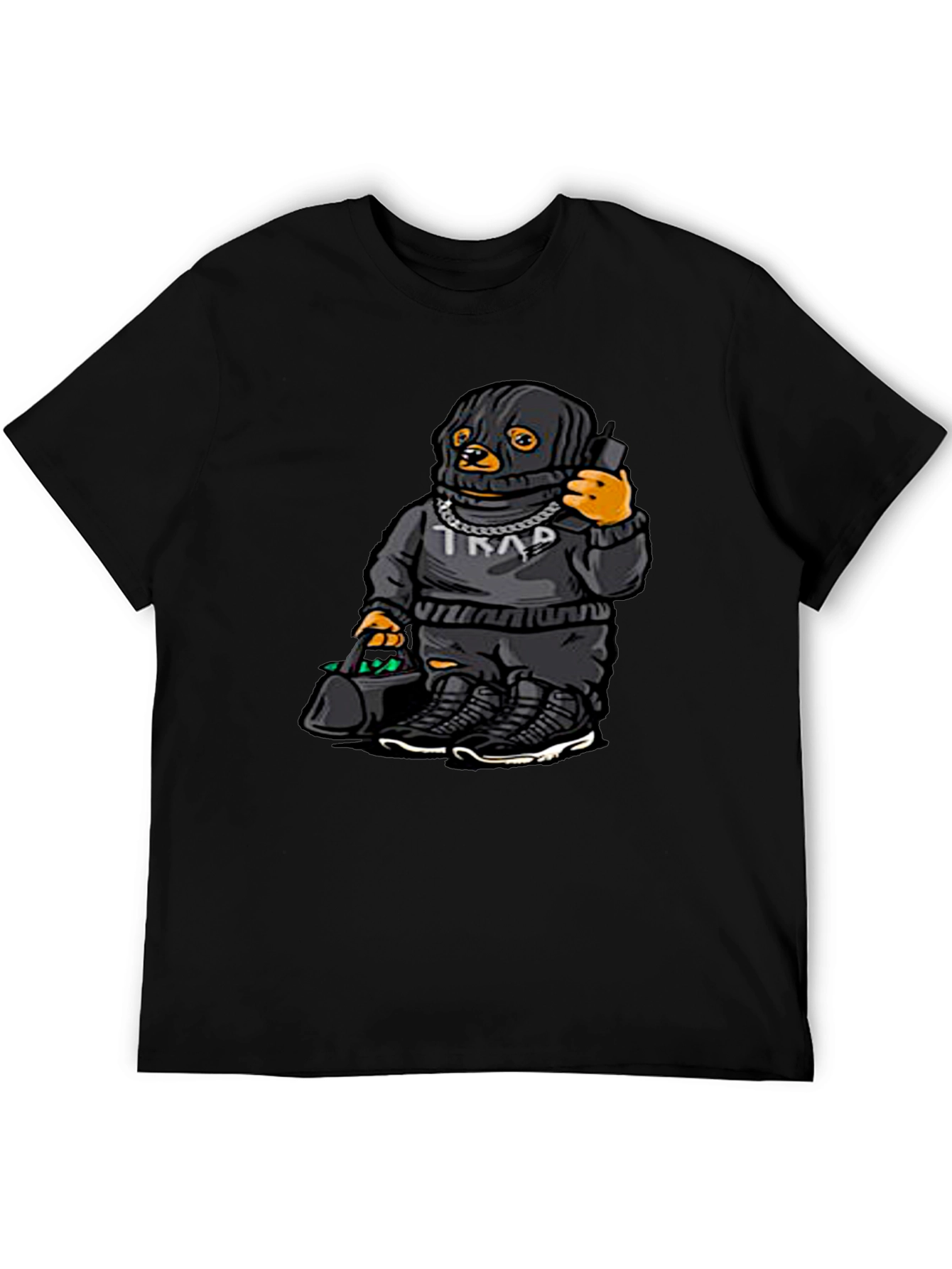Trap Duck Graphic Tee - Black Cotton T-Shirt