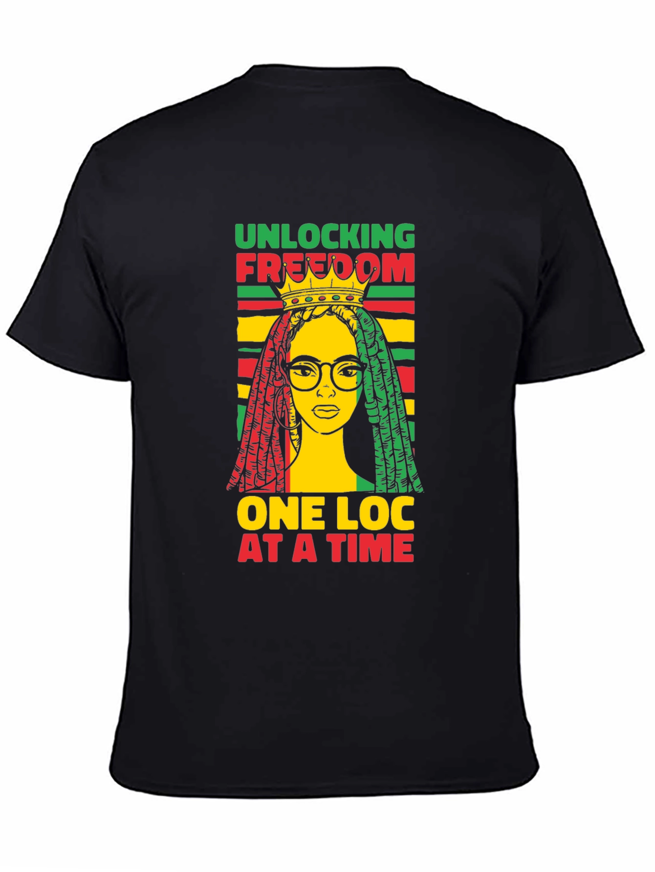Unlocking Freedom Tee - Rasta Loc Design