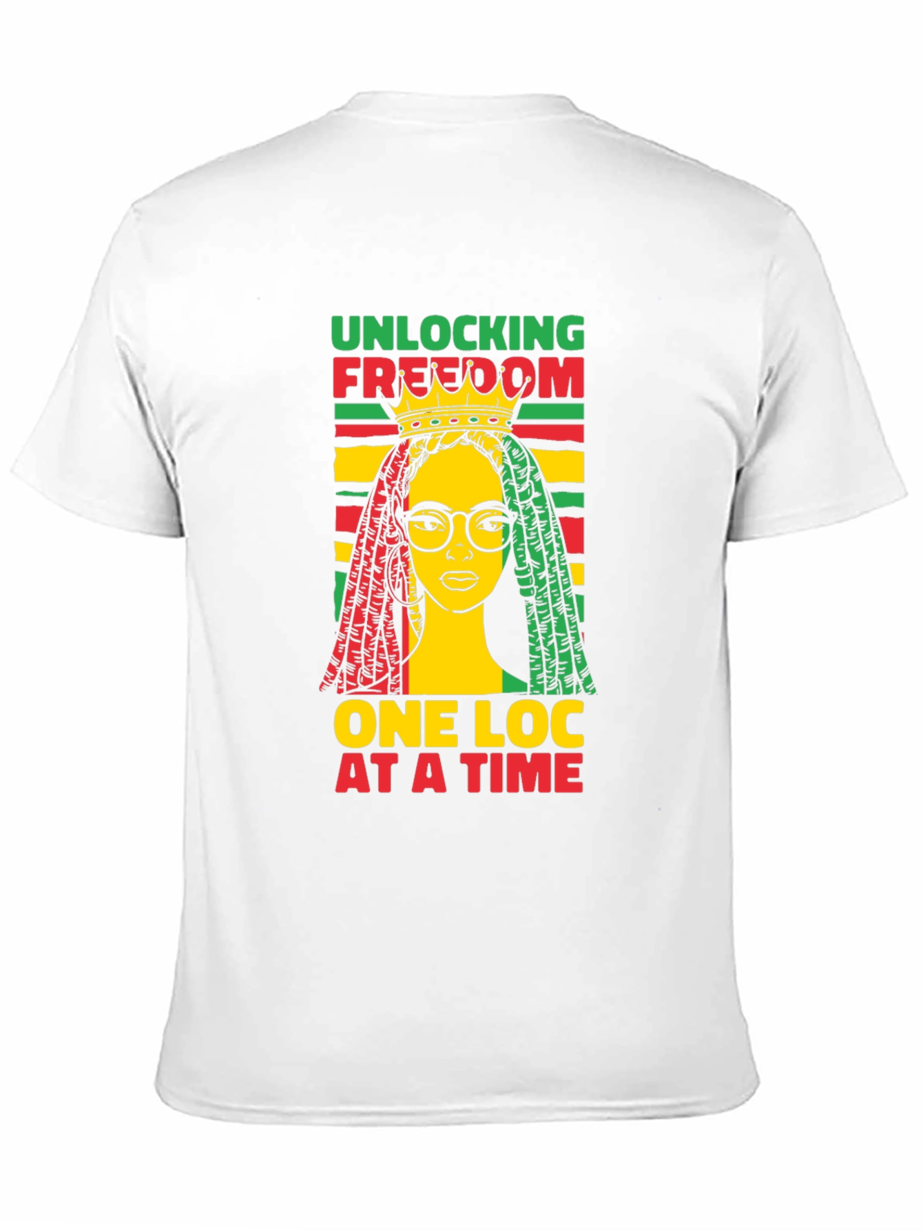 Unlocking Freedom Tee - Rasta Loc Design